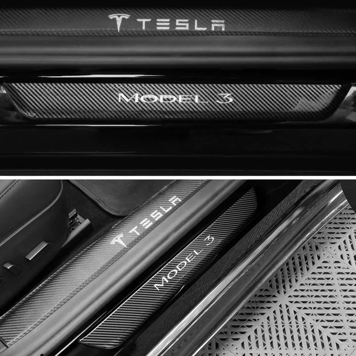 Tesstudio beleuchtete LED Einstiegsleiste für Tesla Model 3 / Y bei EV Motion Shop