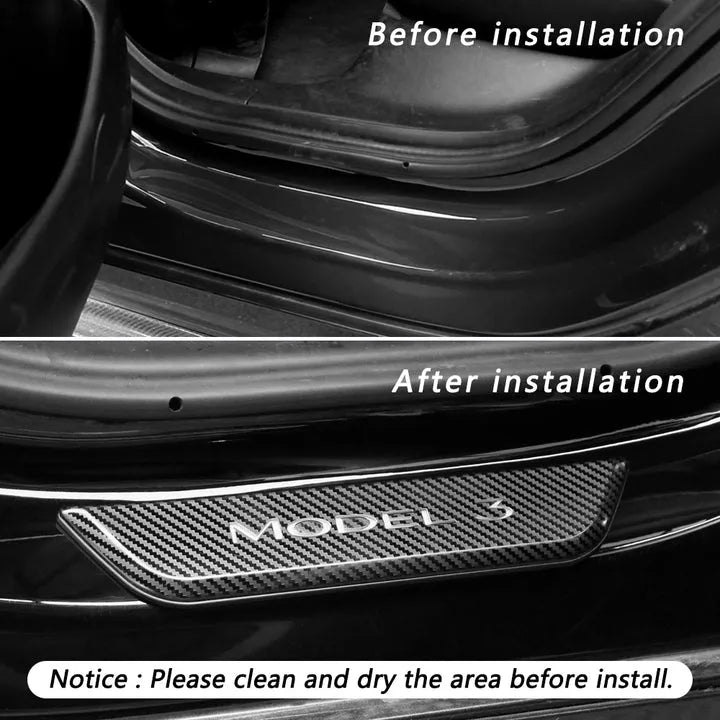 Tesstudio beleuchtete LED Einstiegsleiste für Tesla Model 3 / Y bei EV Motion Shop