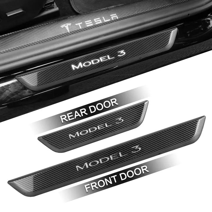 Tesstudio beleuchtete LED Einstiegsleiste für Tesla Model 3 / Y bei EV Motion Shop