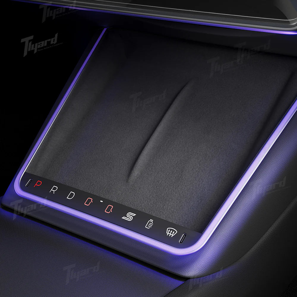 Tlyard Mittelkonsole Wireless Charger mit LED Ambiente – Tesla Model 3 Highland / Model Y Juniper bei EV Motion Shop