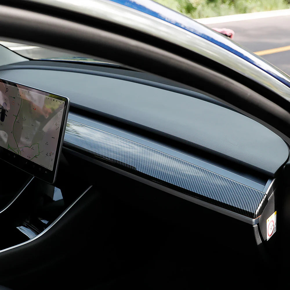 Tlyard Dashboard Cover und Türverkleidung Abdeckung Kohlefaser Panel Upgrade aus echtem Carbon für Tesla Model 3 / Y bei EV Motion Shop