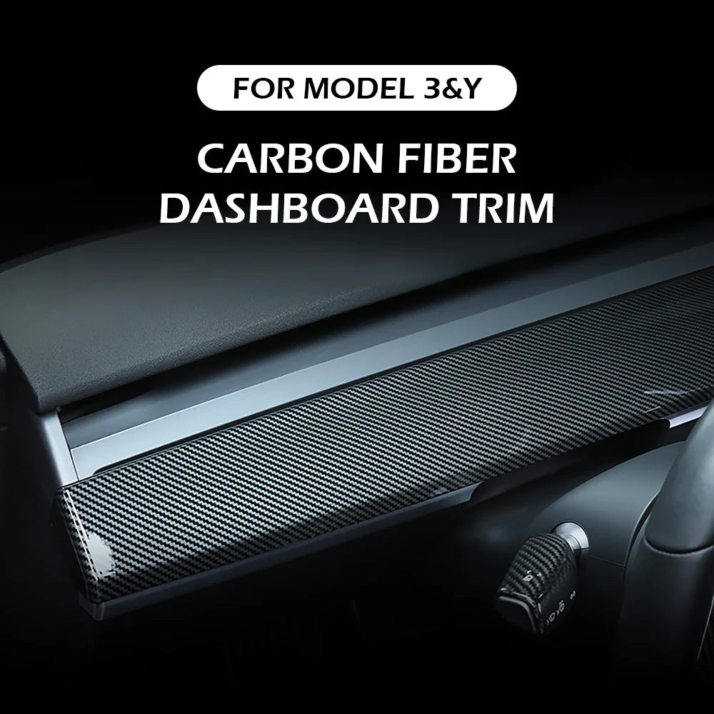 Tlyard Dashboard Cover und Türverkleidung Abdeckung Kohlefaser Panel Upgrade aus echtem Carbon für Tesla Model 3 / Y bei EV Motion Shop