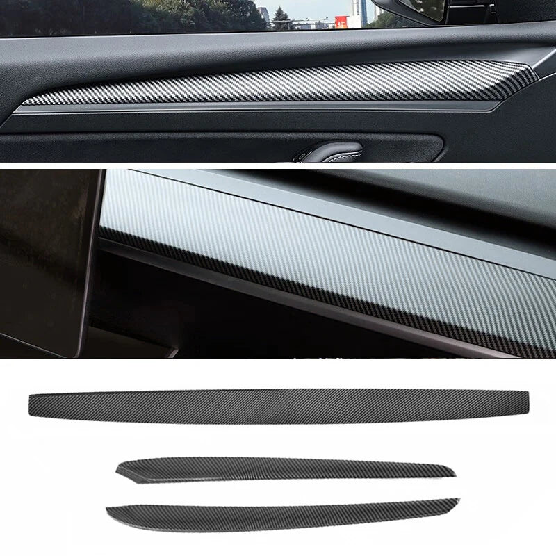 Tlyard Dashboard Cover und Türverkleidung Abdeckung Kohlefaser Panel Upgrade aus echtem Carbon für Tesla Model 3 / Y bei EV Motion Shop