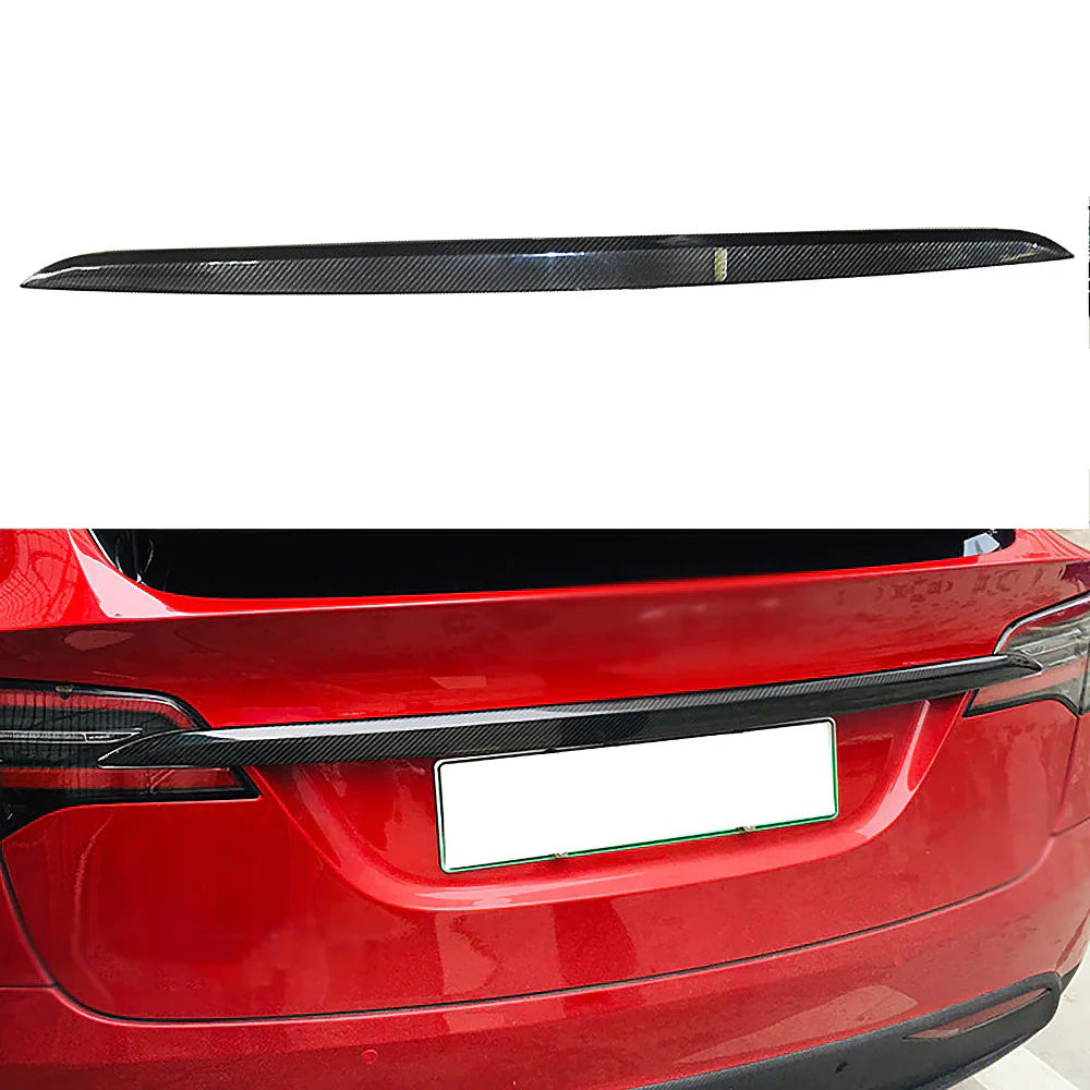 Tlyard Echt Carbon Heckklappen Kofferraum Dekor Upgrade für Tesla Model X bei EV Motion Shop