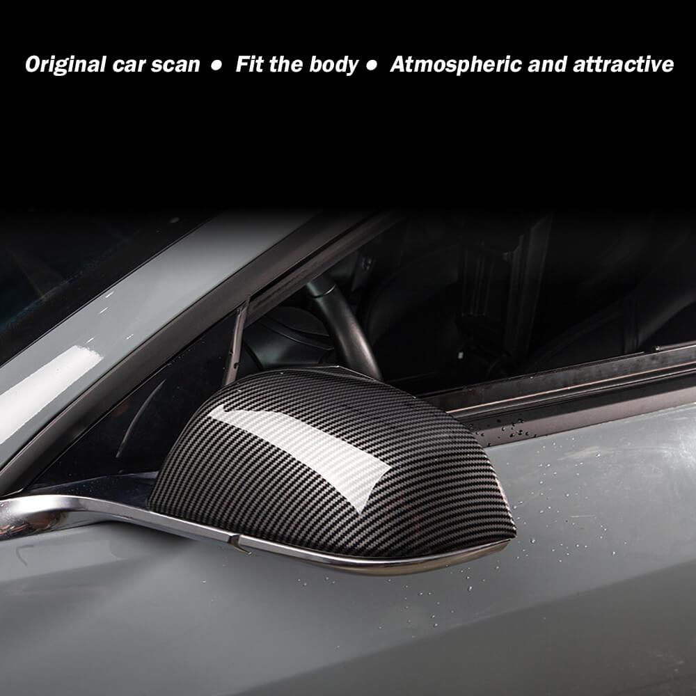 Tlyard Echte Kohlefaser Außenspiegel Carbon Abdeckungen für Model 3 / Y / Highland bei EV Motion Shop