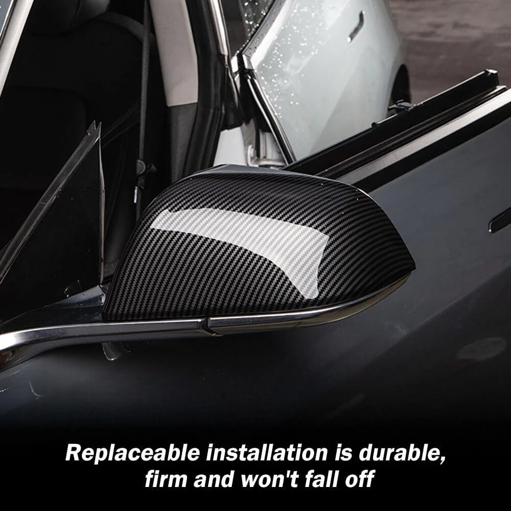 Tlyard Echte Kohlefaser Außenspiegel Carbon Abdeckungen für Model 3 / Y / Highland bei EV Motion Shop