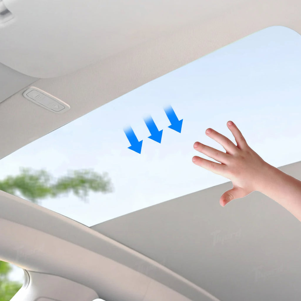 Tlyard Elektrischer Sonnendach Panorama Sonnenschutz für Tesla Model Y / Juniper bei EV Motion Shop