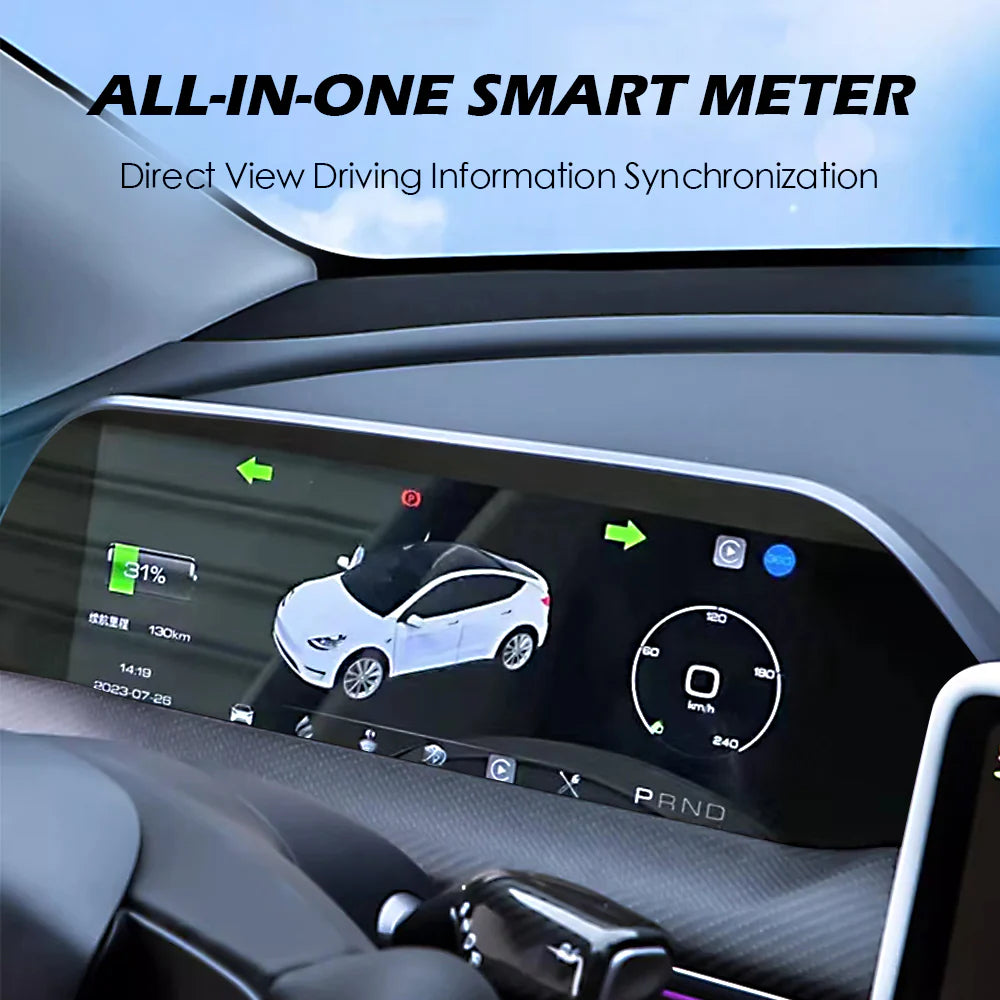 Tlyard Integriertes Dashboard Display für Tesla Model 3 / Y bei EV Motion Shop