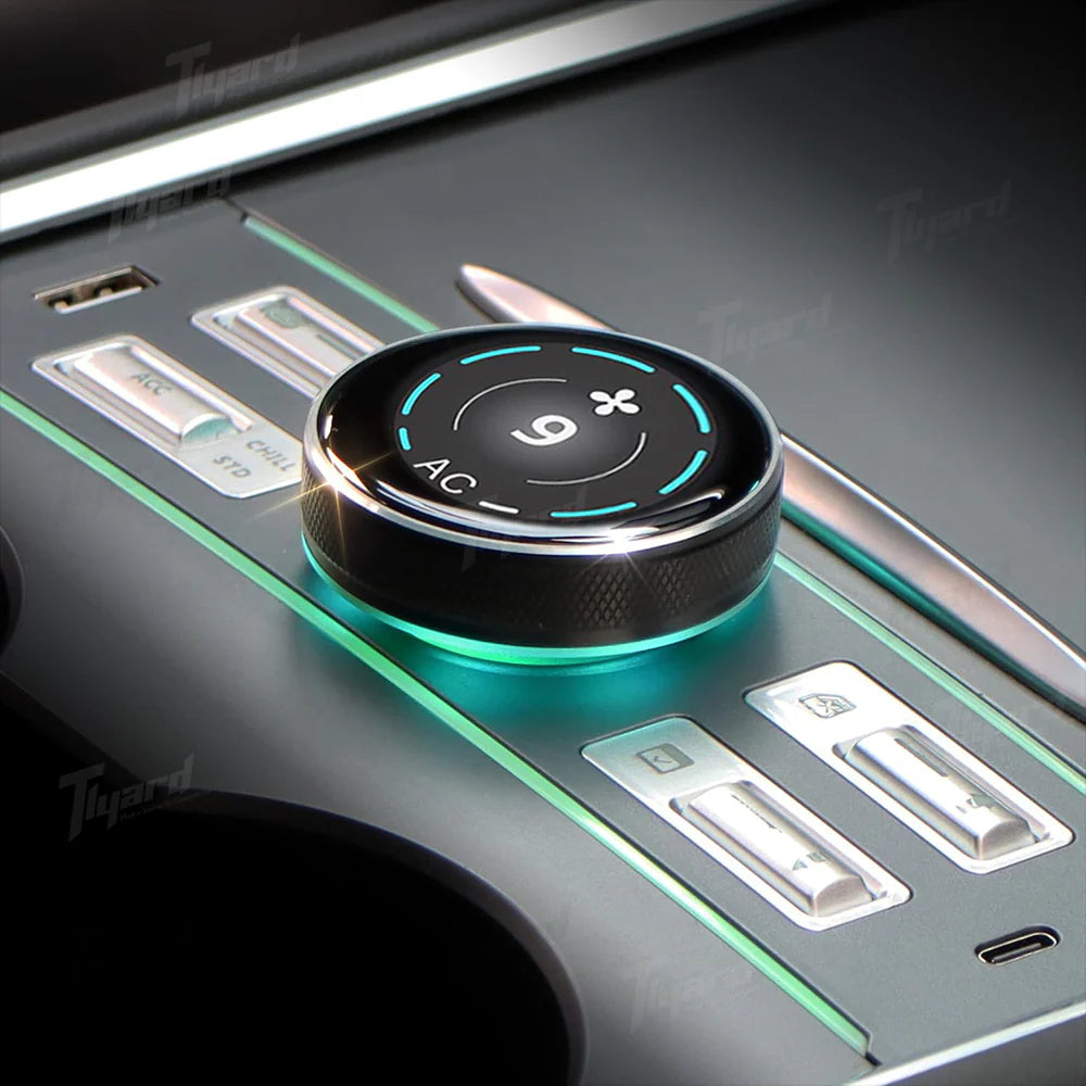 Tlyard Intelligenter LCD Physikalischer Schaltknauf Regler mit Dockingstation für Tesla Model 3 / Y bei EV Motion Shop