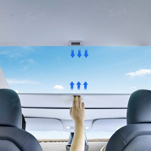 Tlyard Manueller Glasdach Sonnenschutz für Tesla Model Y bei EV Motion Shop