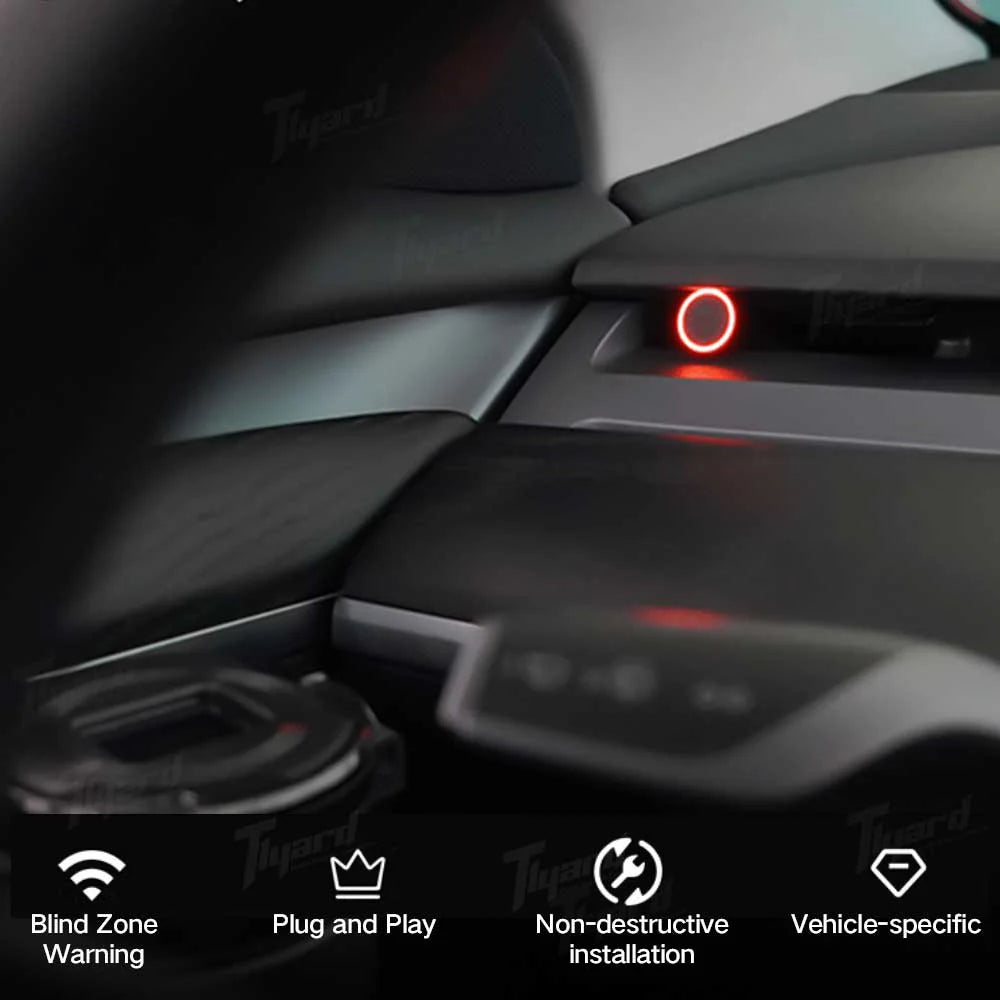 Tlyard Toter-Winkel-Assistent RGB LED Warner – Tesla Model 3 / Y bei EV Motion Shop