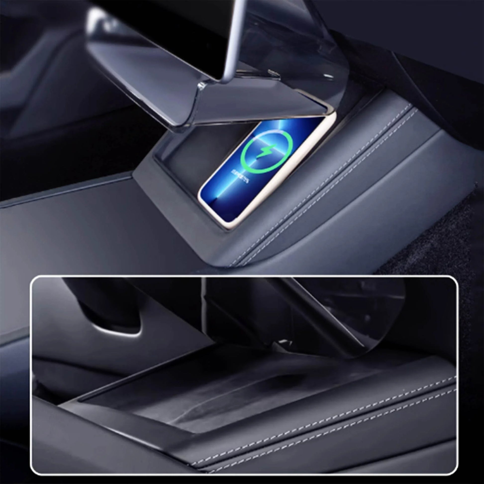 Yeslak Kompakte Unter Bildschirm Ablage mit Dashboard Ablage – Tesla Model 3 / Y / Highland / Juniper bei EV Motion Shop
