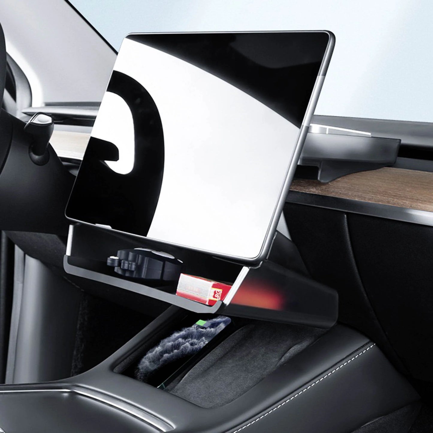 Yeslak Kompakte Unter Bildschirm Ablage mit Dashboard Ablage – Tesla Model 3 / Y / Highland / Juniper bei EV Motion Shop