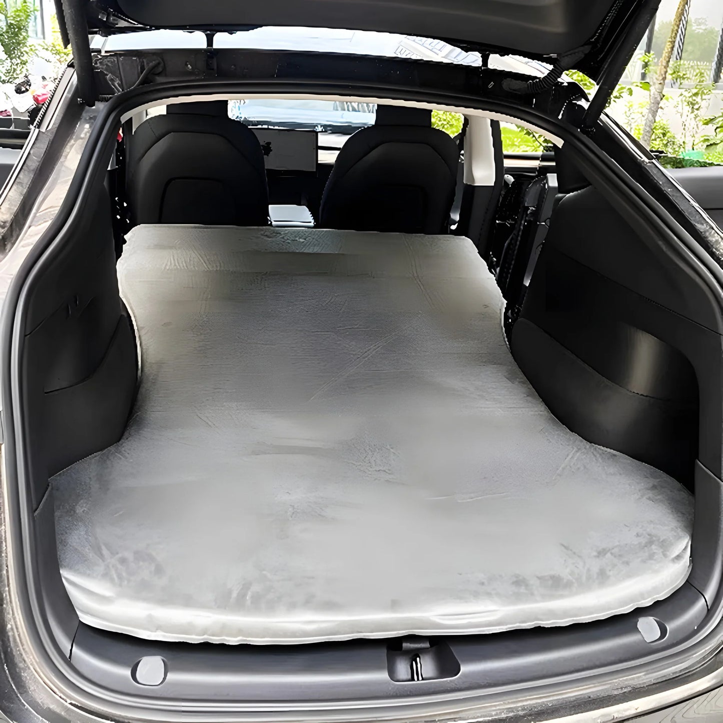 Yeslak Tragbare Selbstaufblasende Wildleder Suede Luftmatratze – Tesla Model 3 / Y / Highland / Juniper bei EV Motion Shop