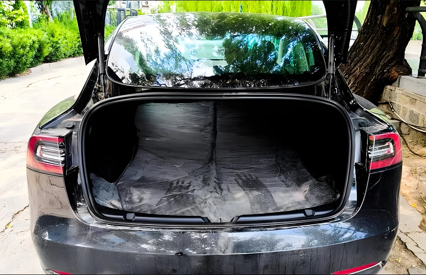 Yeslak Tragbare Selbstaufblasende Wildleder Suede Luftmatratze – Tesla Model 3 / Y / Highland / Juniper bei EV Motion Shop