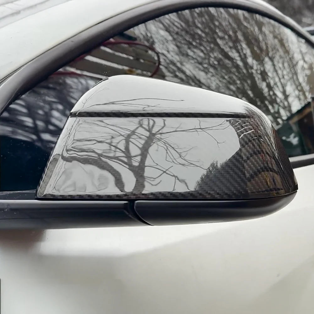 Yeslak Carbon Spiegelkappen | Glossy | Matt – Tesla Model Y / Juniper bei EV Motion Shop