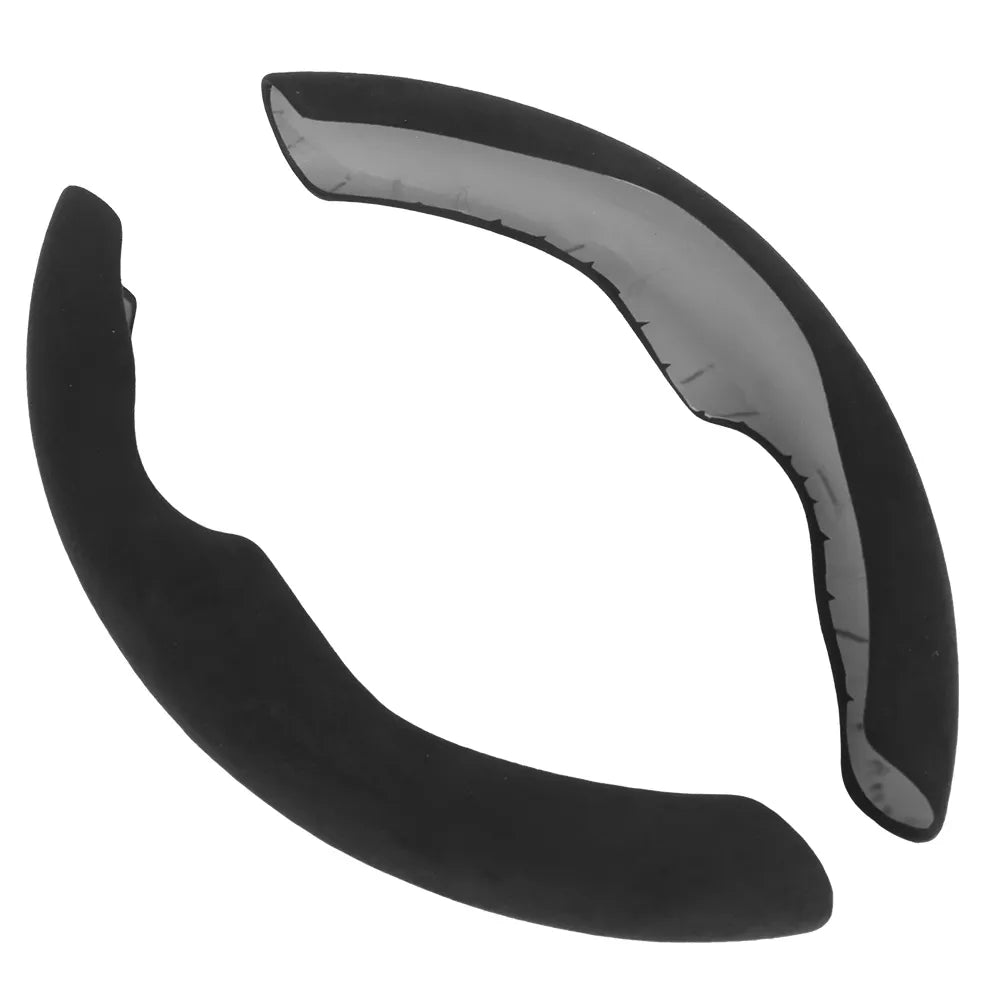 Lenkrad Griffe Abdeckungen Cover im Alcantara Design (Schwarz) für Tesla Model 3 / Y bei EV Motion Shop