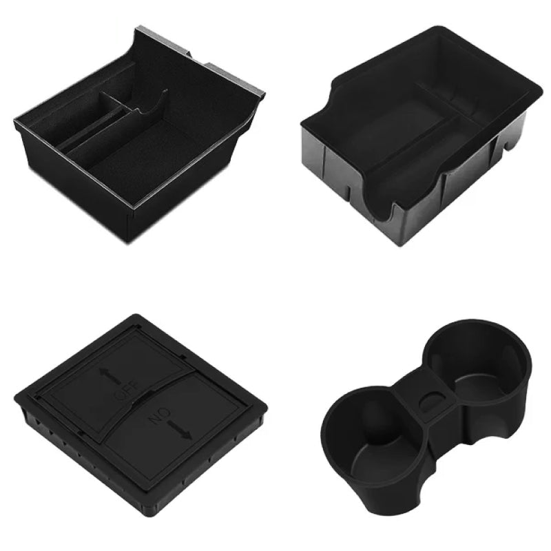 Innenraum Mittelkonsolen Organizer Essentials Pack (4er Set) für Tesla Model 3 / Y bei EV Motion Shop