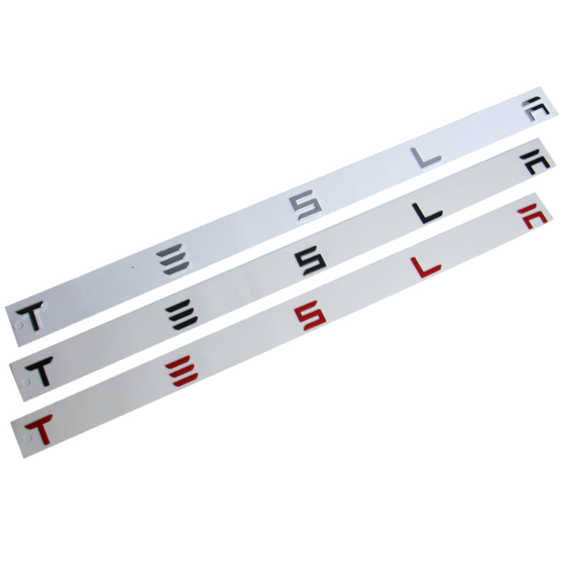 Script Logo Schriftzug für Kofferraumdeckel (Schwarz / Silber / Rot ) für Tesla Model 3 / Y bei EV Motion Shop