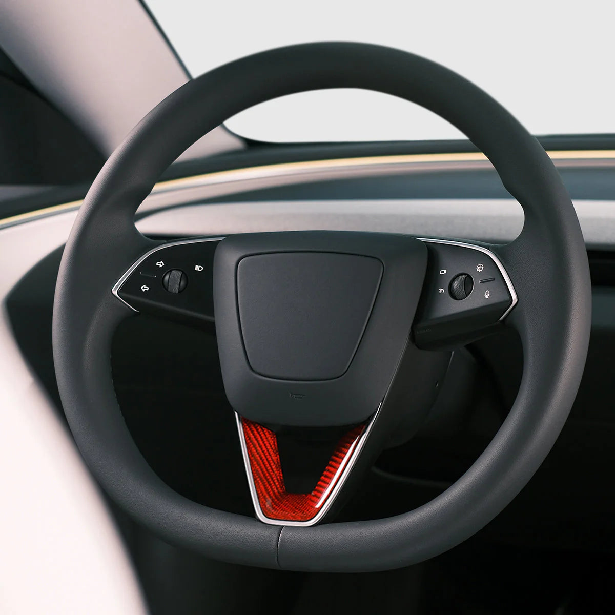Tapa de recorte de carbono original TPARTS para el volante del Model 3 (2024) Highland