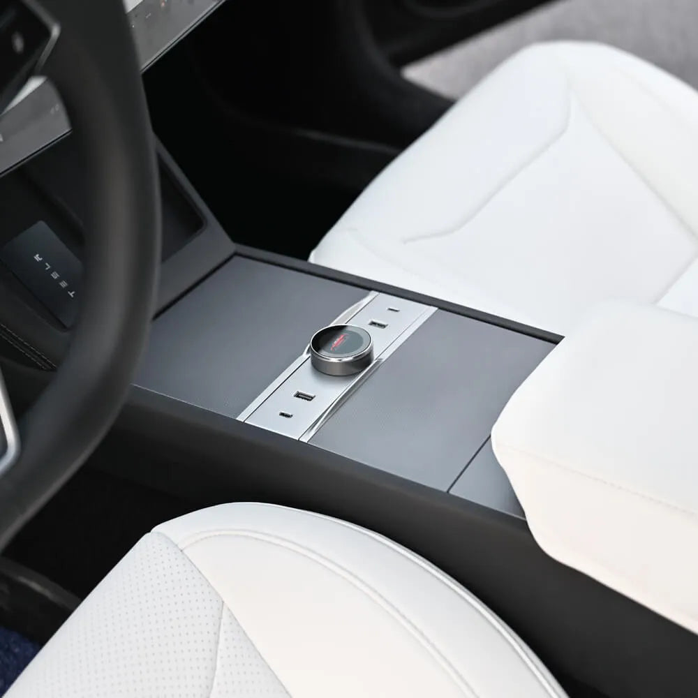 Tesstudio Smart Drehbare Schalt Knob mit Lade Dock für Tesla Model 3 (2024) Highland bei EV Motion Shop