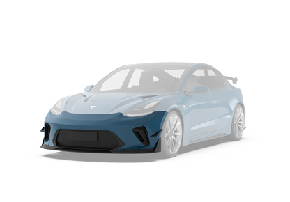 Robot Craftsman "HACKER" front bumper and front lip for Tesla Model 3