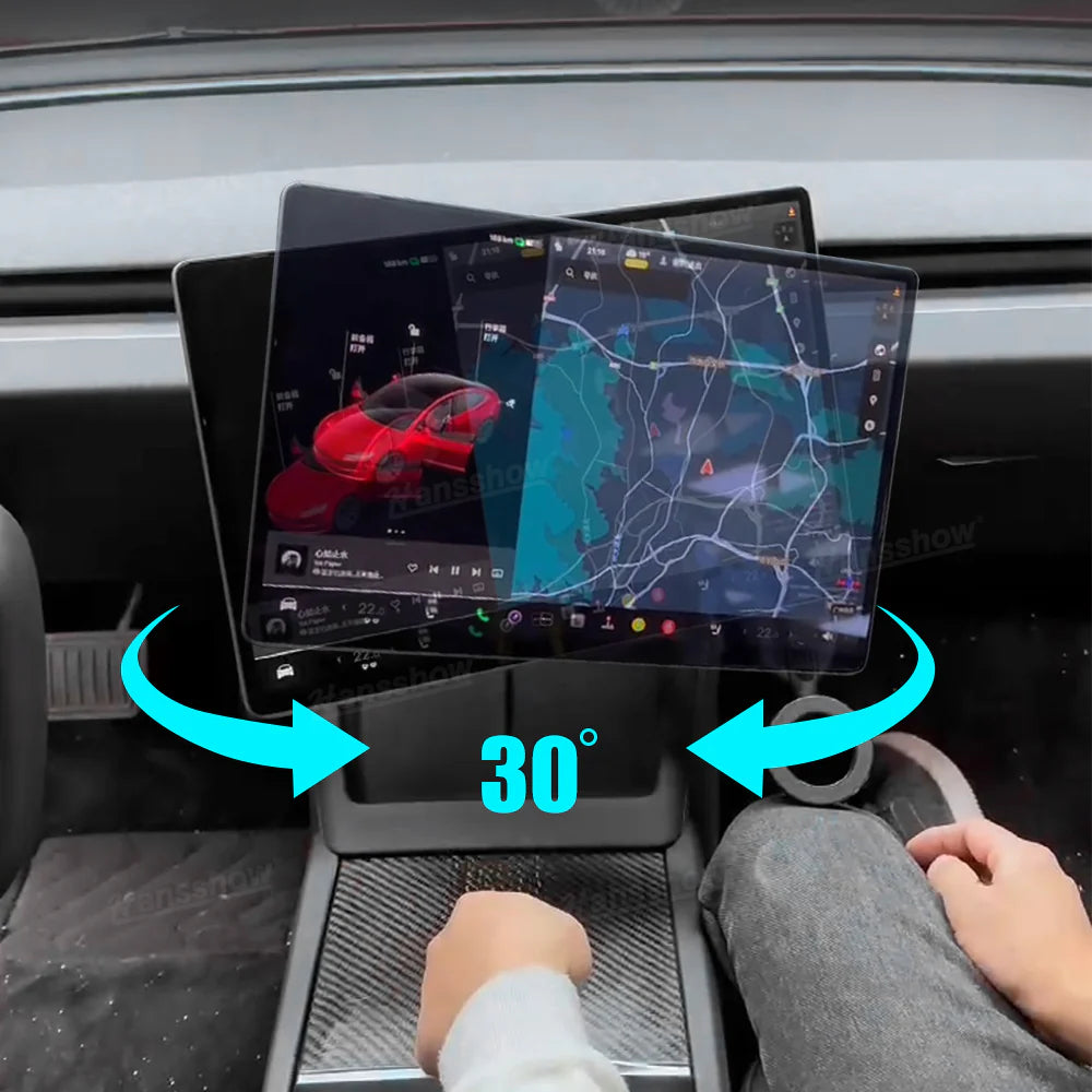 Hansshow Mittelkonsolen Touchscreen-Drehhalterung Schwenkbare Bildschirmhalterung für Tesla Model 3 (2024) Highland bei EV Motion Shop