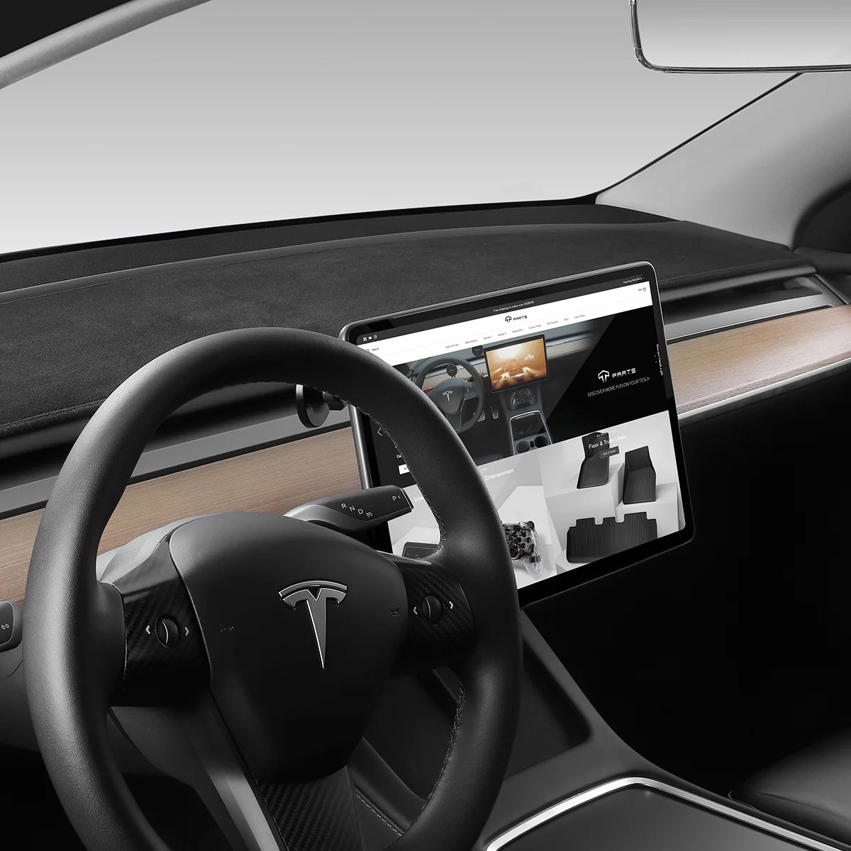 TPARTS Armaturenbrett Dashboard Abdeckung für Tesla Model 3 / Y bei EV Motion Shop