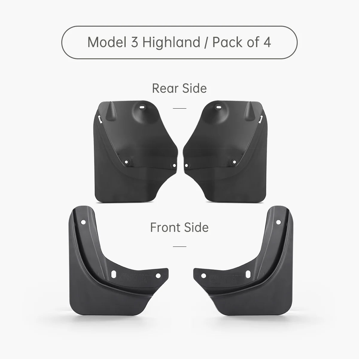 Guardabarros TPARTS para Tesla Model 3 (juego de 4)