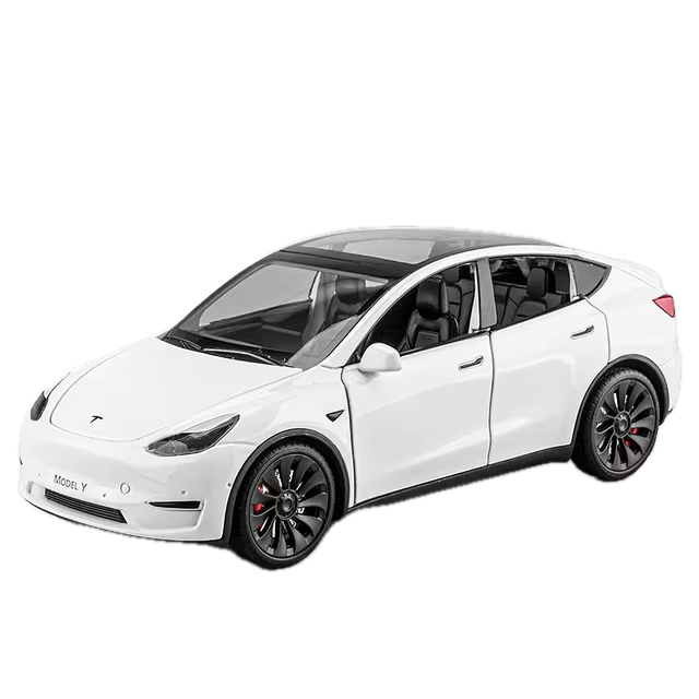 Tesla Model Y Spielzeug Dekoration Modell Auto im 1:24 Maßstab aus Aluminium bei EV Motion Shop