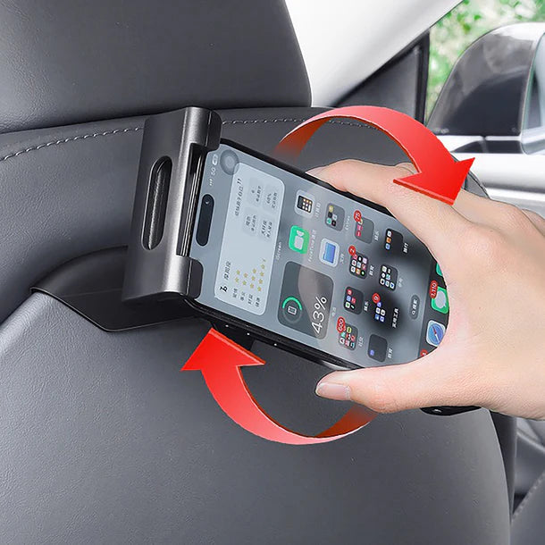 Yeslak Rücksitz Telefon & Tablet Halterung mit Haken – Tesla Model S / 3 / X / Y bei EV Motion Shop