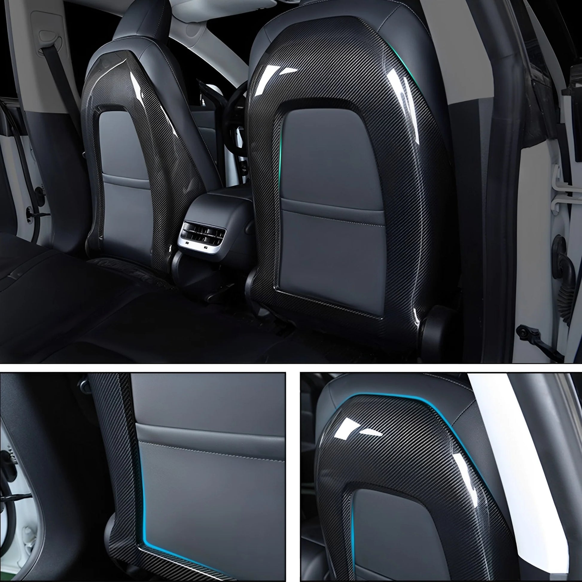 Yeslak Premium Carbon Sitzrücken Cover bei EV Motion Shop