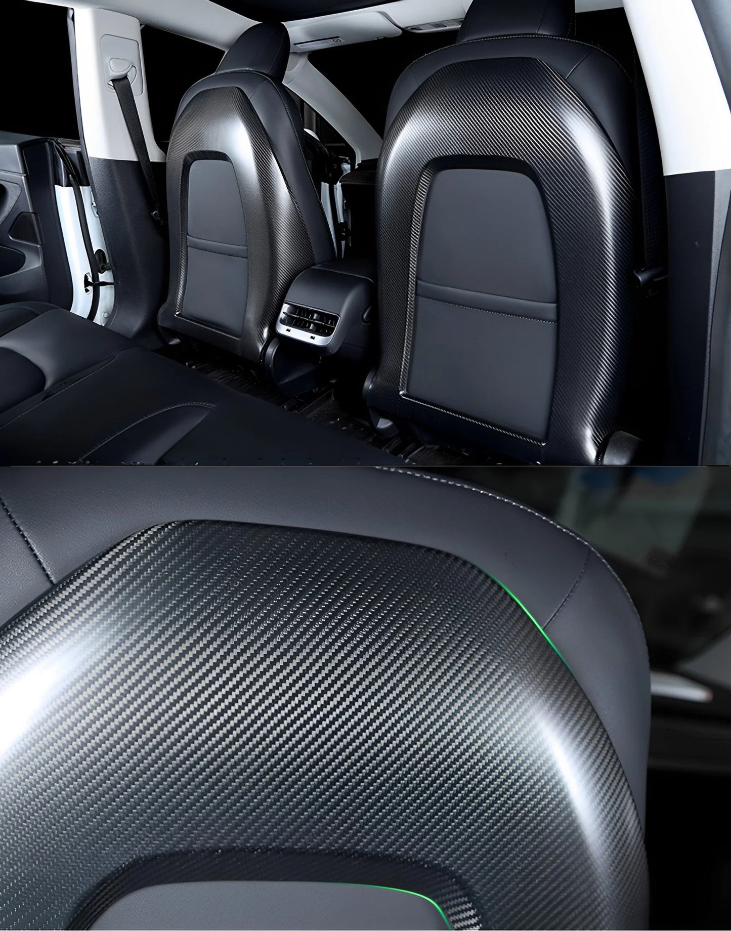 Yeslak Premium Carbon Sitzrücken Cover bei EV Motion Shop