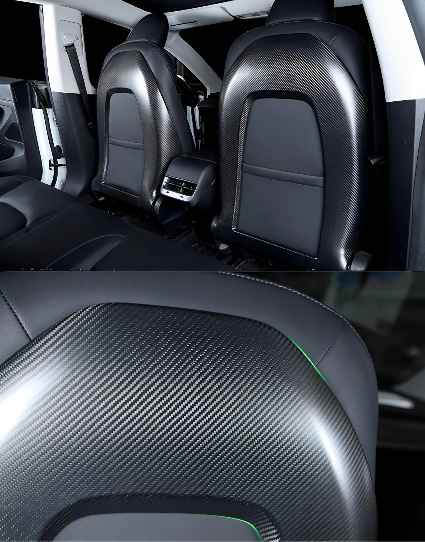 Yeslak Premium Carbon Sitzrücken Cover bei EV Motion Shop