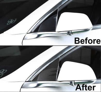 Yeslak Carbon A-Säulen Cover – Tesla Model 3 / Y / Highland / Juniper bei EV Motion Shop