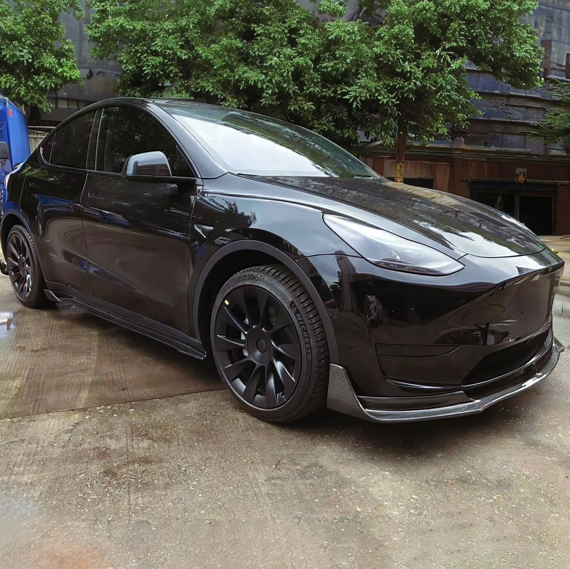 Yeslak V-Type Carbon Fiber Aero Front Lip – Tesla Model Y (Pre-Facelift) bei EV Motion Shop