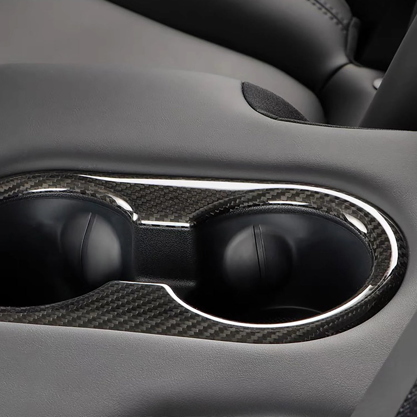 Yeslak Carbon Rücksitz Cupholder Cover – Tesla Model 3 / Y