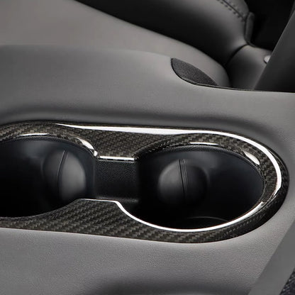 Yeslak Carbon Rücksitz Cupholder Cover – Tesla Model 3 / Y