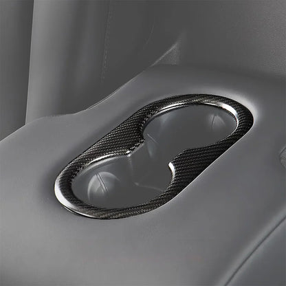 Yeslak Carbon Rücksitz Cupholder Cover – Tesla Model 3 / Y