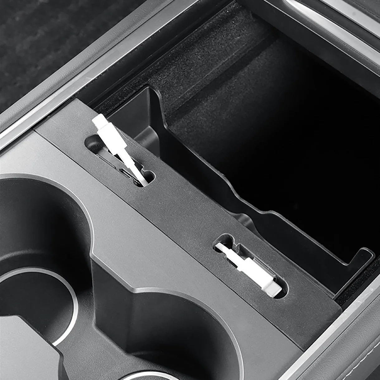 Yeslak Mittelkonsolen Brillenhalter mit Kabelorganizer – Tesla Model 3 / Y (Pre-Facelift) bei EV Motion Shop