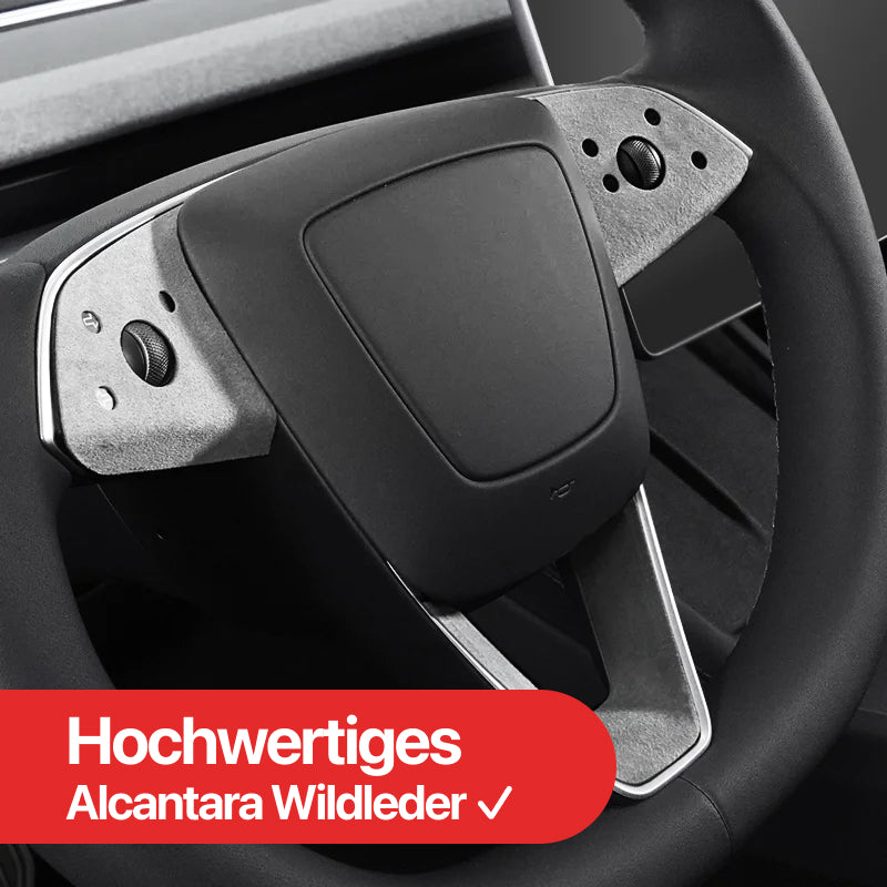 EV Motion Alcantara Lenkrad Schutz Verkleidung für Tesla Model 3 / Y Highland / Juniper