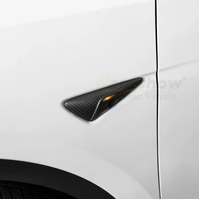 EV Motion Carbon Kotflügel Seiten Kamera Abdeckung Cover aus echter Kohlefaser für Tesla Model 3 / Y / Highland