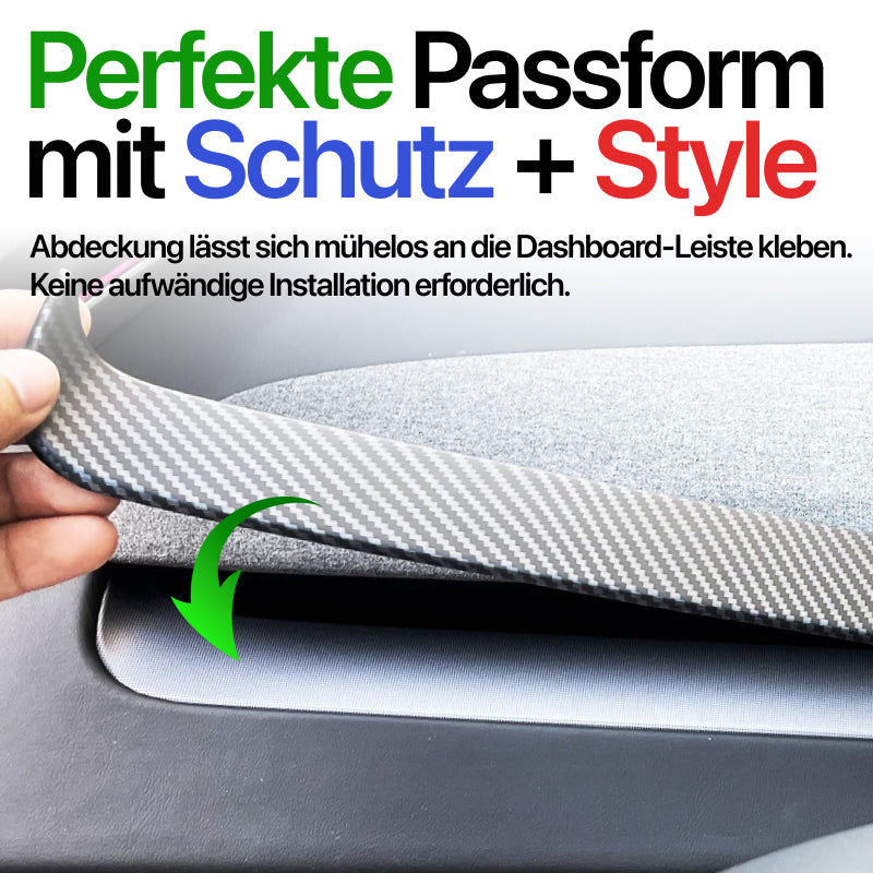 EV Motion Dashboard Leiste Abdeckung Cover aus ABS Kunststoff für Tesla Model 3 (2024) Highland
