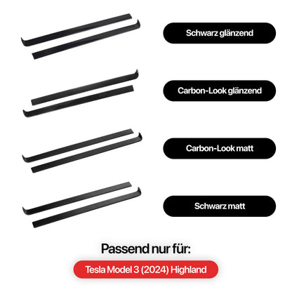 EV Motion Dashboard Leiste Abdeckung Cover aus ABS Kunststoff für Tesla Model 3 (2024) Highland