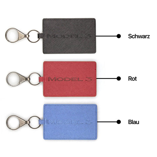 EV Motion Kunstleder Schluesselkarten Case Key Card Etui für Tesla Model 3