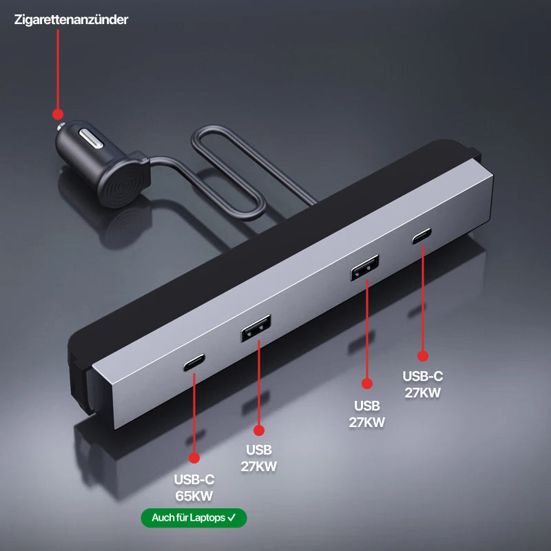 EV Motion Mittelkonsolen 65KW USB Hub für Tesla Model 3 / Y Highland / Juniper bei EV Motion Shop