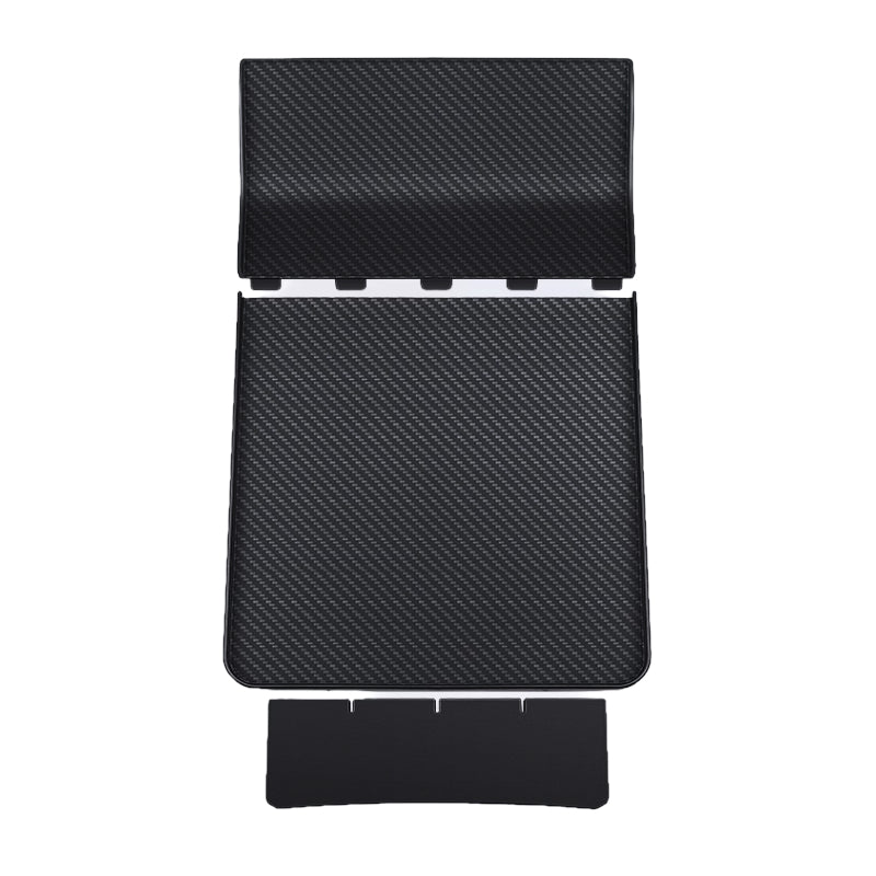 Mittelkonsole Tischplatte im Carbon-Look für Tesla Model 3 / Y bei EV Motion Shop