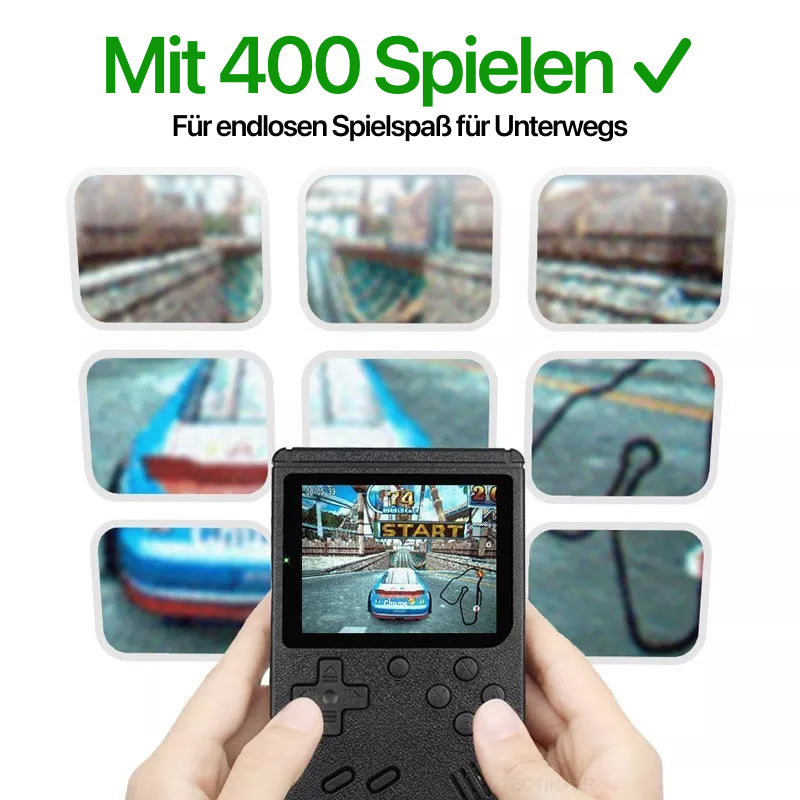 EV Motion Retro Mini Game Boy Portable Spielekonsole mit 400 Spielen für Unterwegs