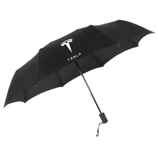 EV Motion Shop Aufziehbarer Regenschirm mit Logo für Tesla Model S / 3 / X / Y