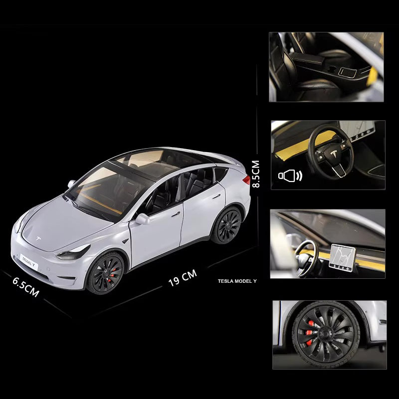 Tesla Model Y Spielzeug Dekoration Modell Auto im 1 24 Maßstab aus Aluminium bei EV Motion Shop